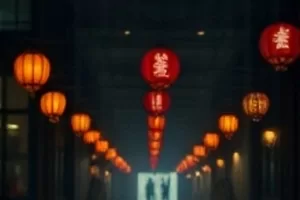 《最后一班渡轮》画面：夜色里靠岸的渡轮舷灯