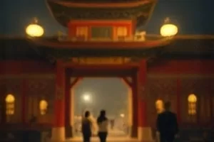 《六点半的雪》画面：清晨路灯下飘落的细雪